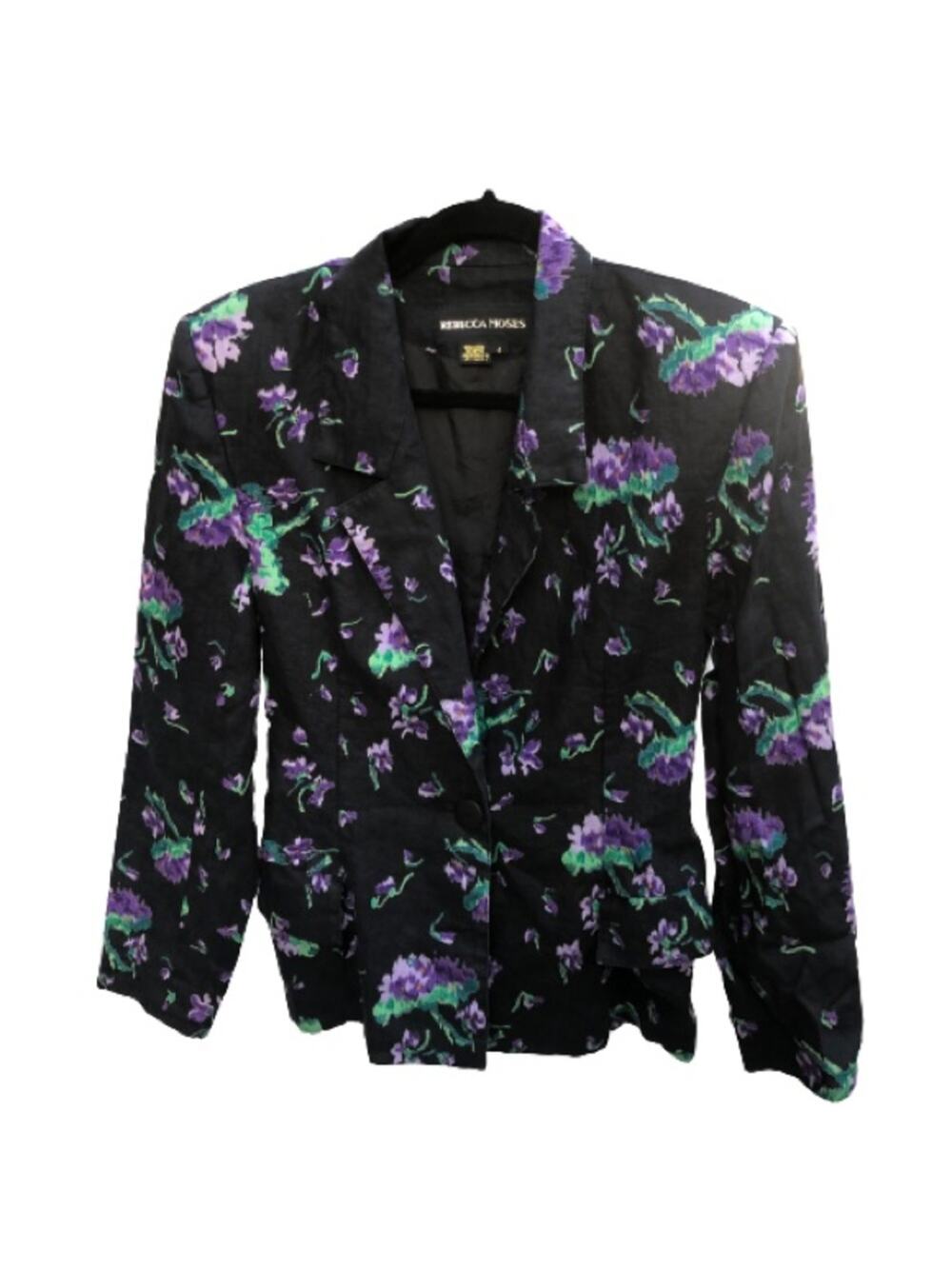 Rebecca Moses Linen Floral Blazer